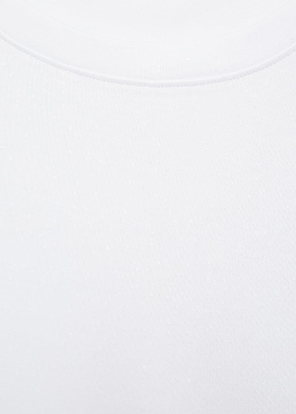 White Short-Sleeved Cotton T-Shirt, , large image number 3