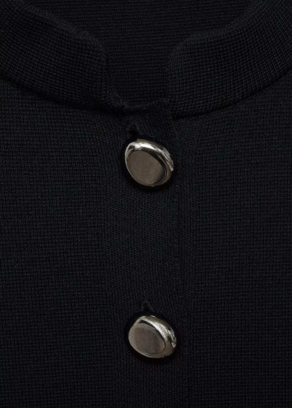 Black Plain Casual Jacket, , large image number 3