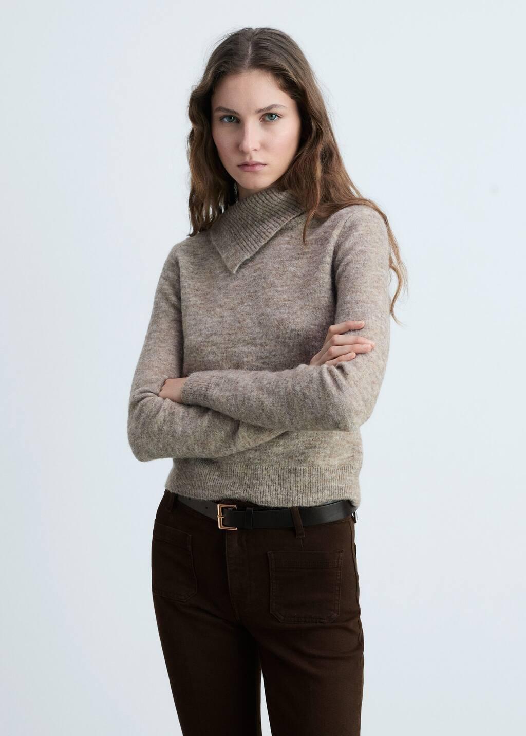 DARK BROWN Flared cropped jeans with pockets, , large image number 1