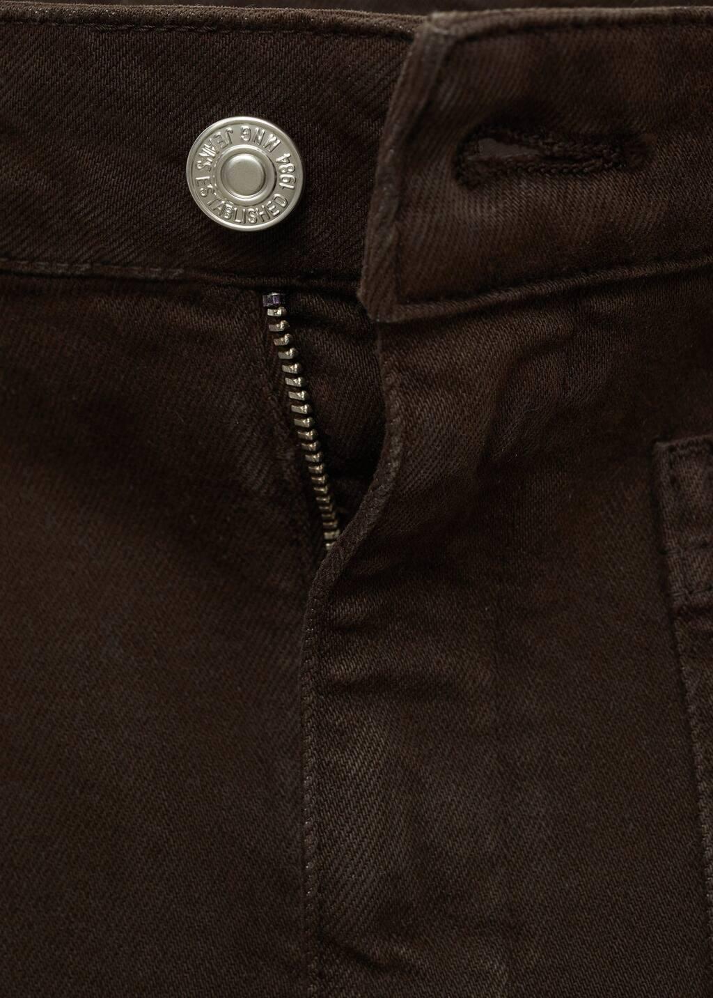 DARK BROWN Flared cropped jeans with pockets, , large image number 2
