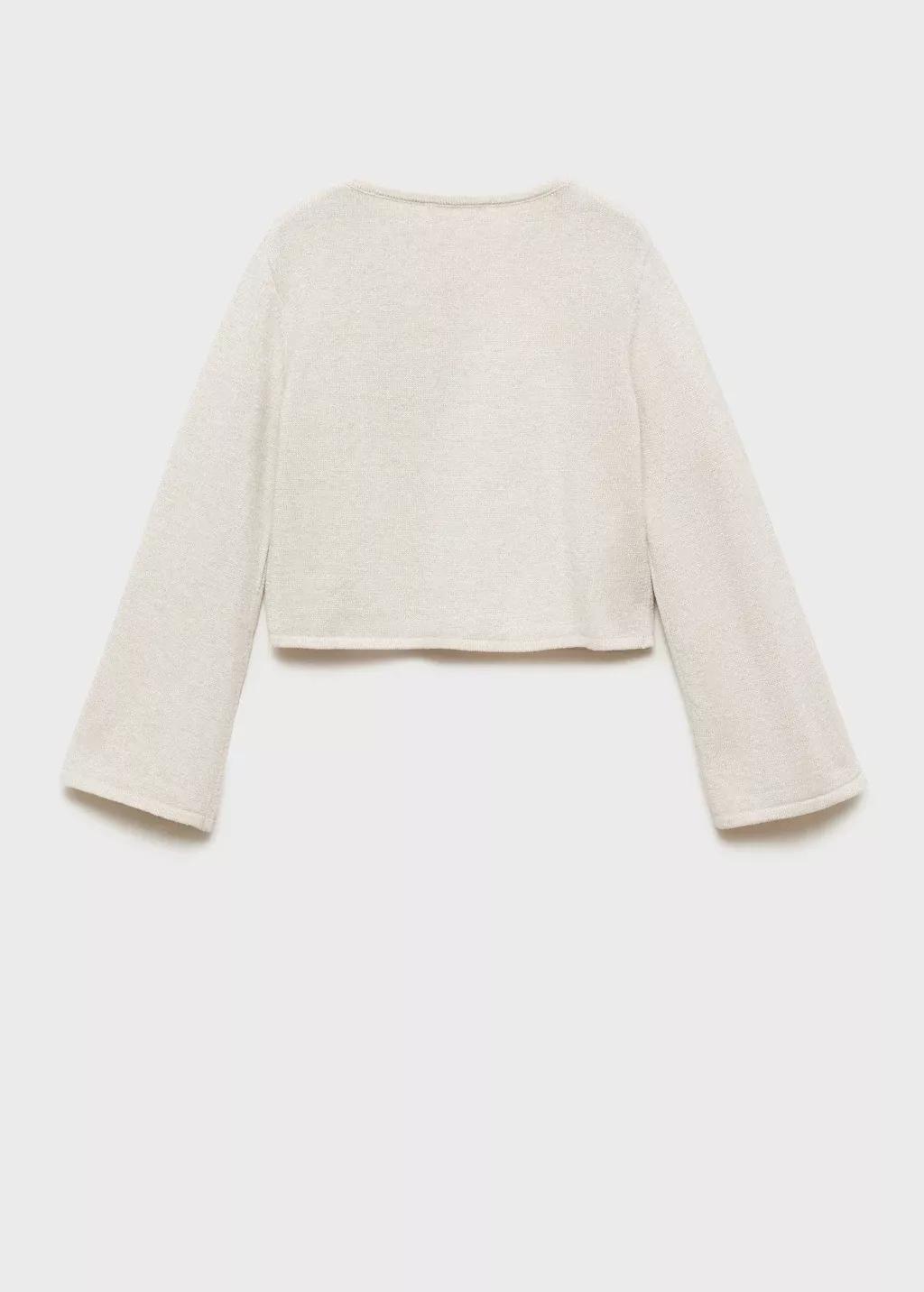Beige Knit Cardigan, Kids Girl, , large image number 1