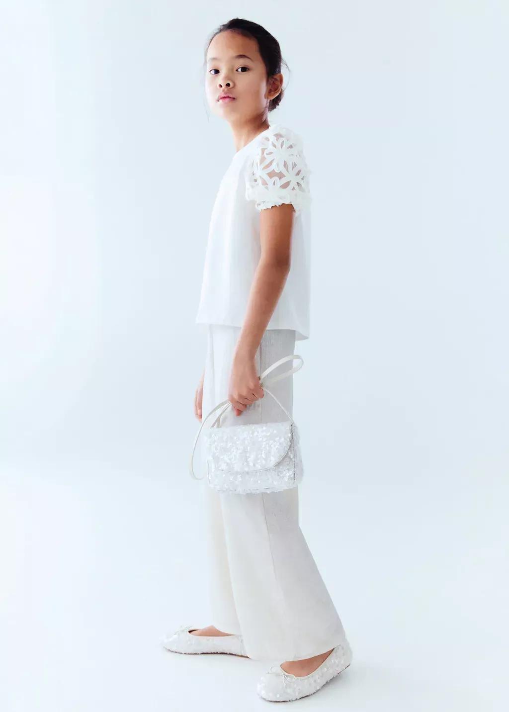 White Mini Bag With Flap, Kids Girl, Natural White, large image number 5
