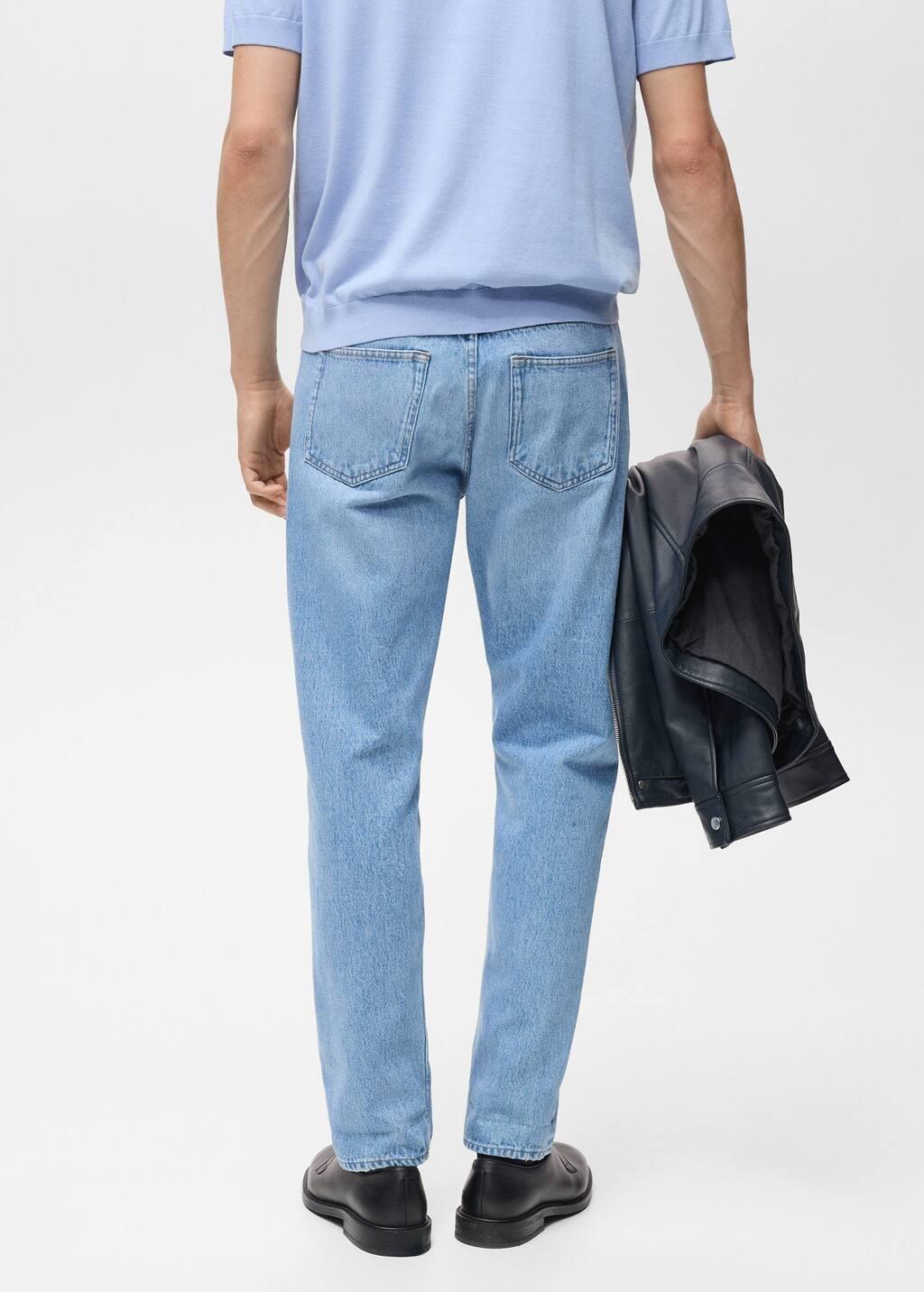Blue Tapered-Fit Selvedge Jeans, , large image number 6