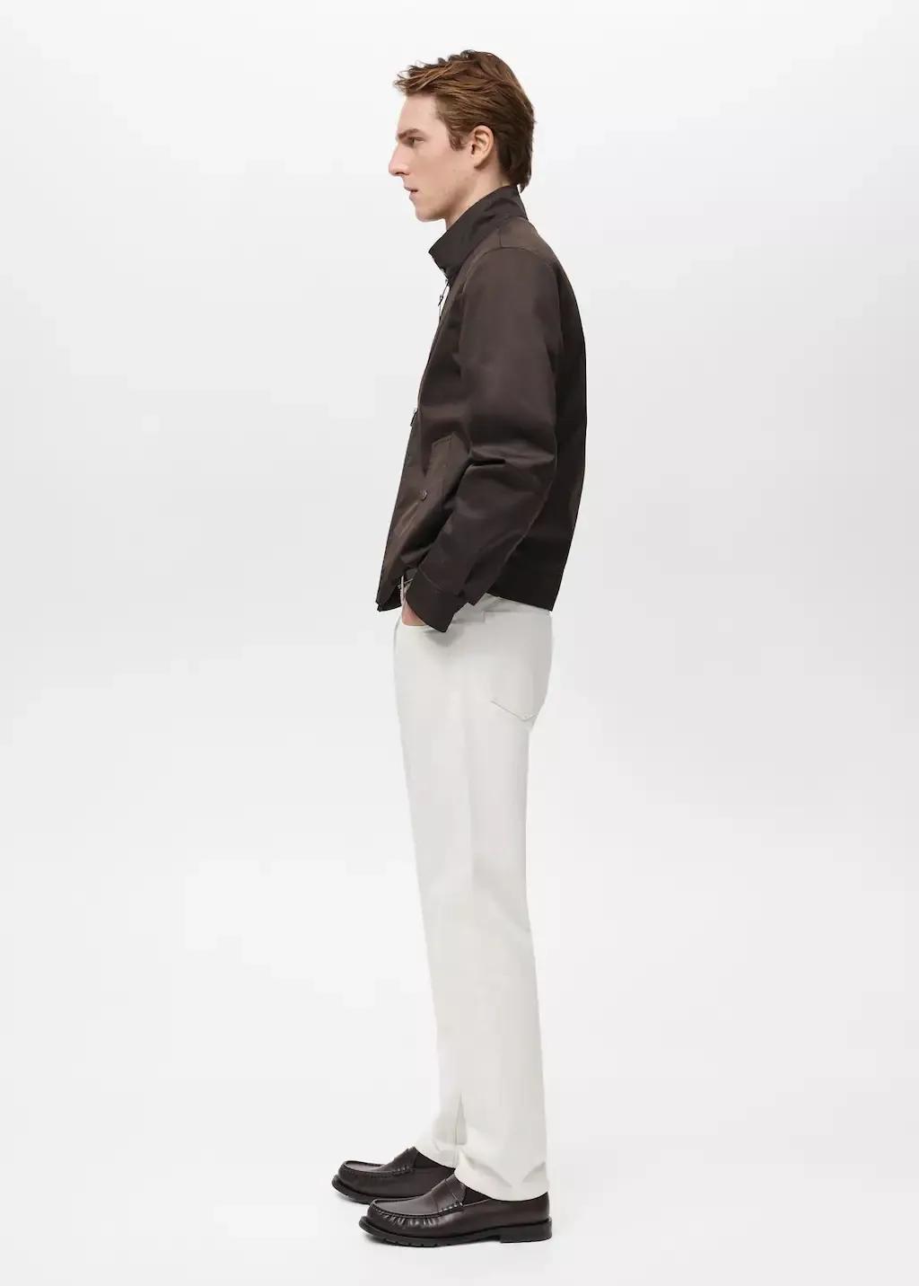 White Tapered-Fit Selvedge Jeans, , large image number 3