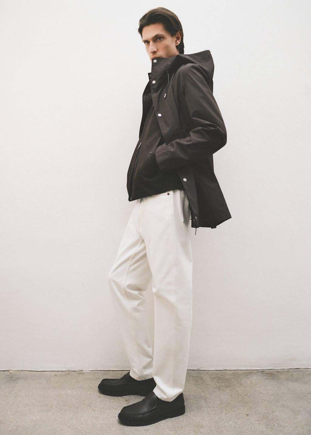 White Tapered-Fit Selvedge Jeans, , large image number 5