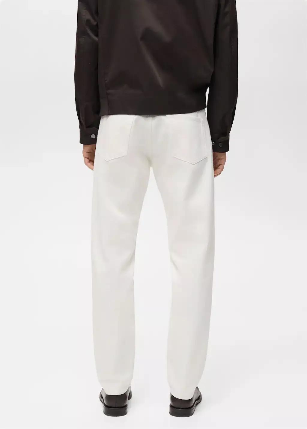 White Tapered-Fit Selvedge Jeans, , large image number 7