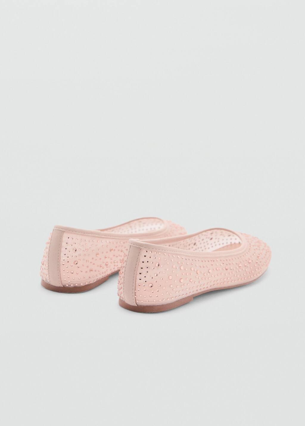 Pink Lt Pastel Shiny Effect Ballerinas, Kids Girl, , large image number 1