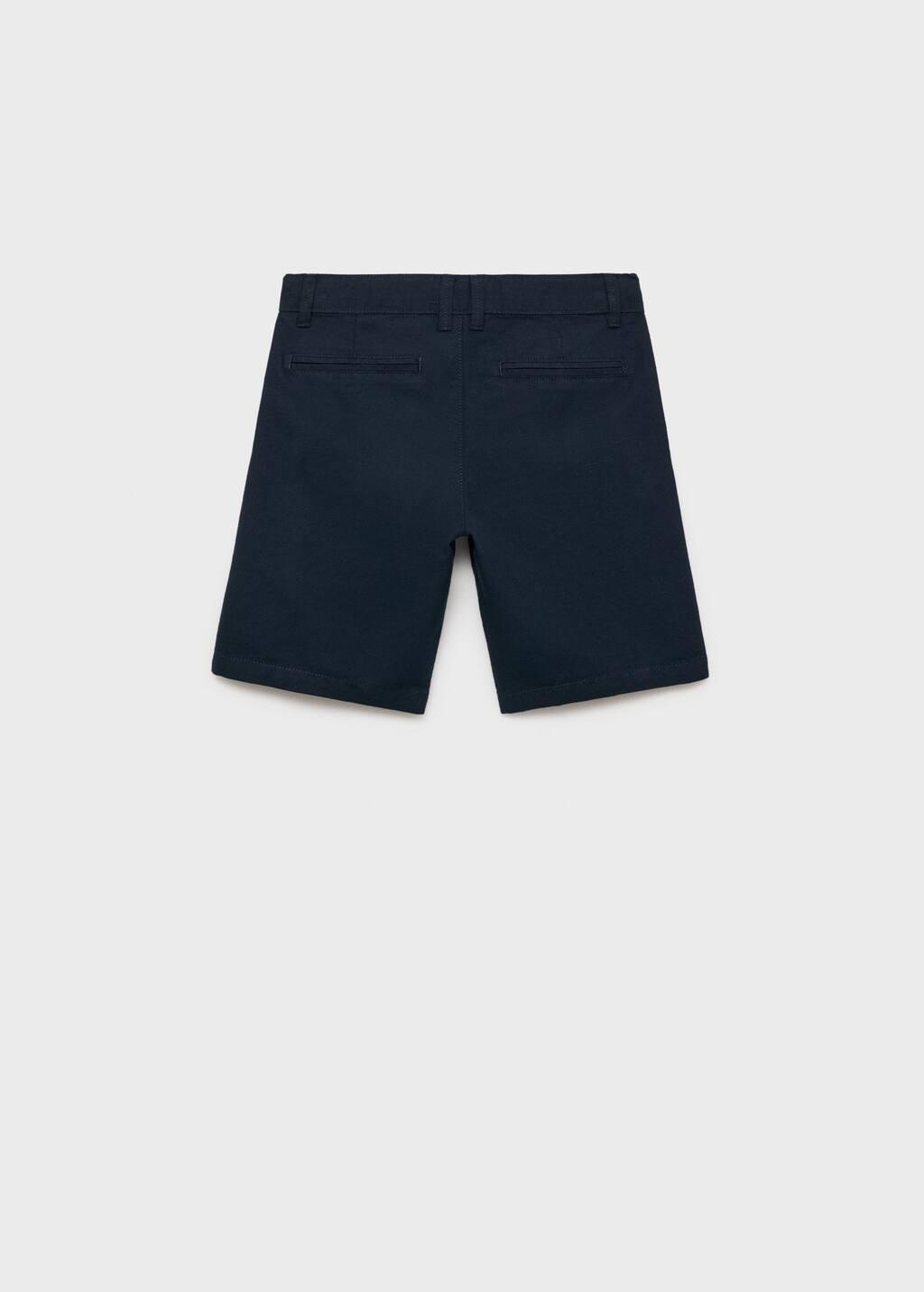 Navy Linen Chino Bermuda Shorts, Kids Boys, , medium