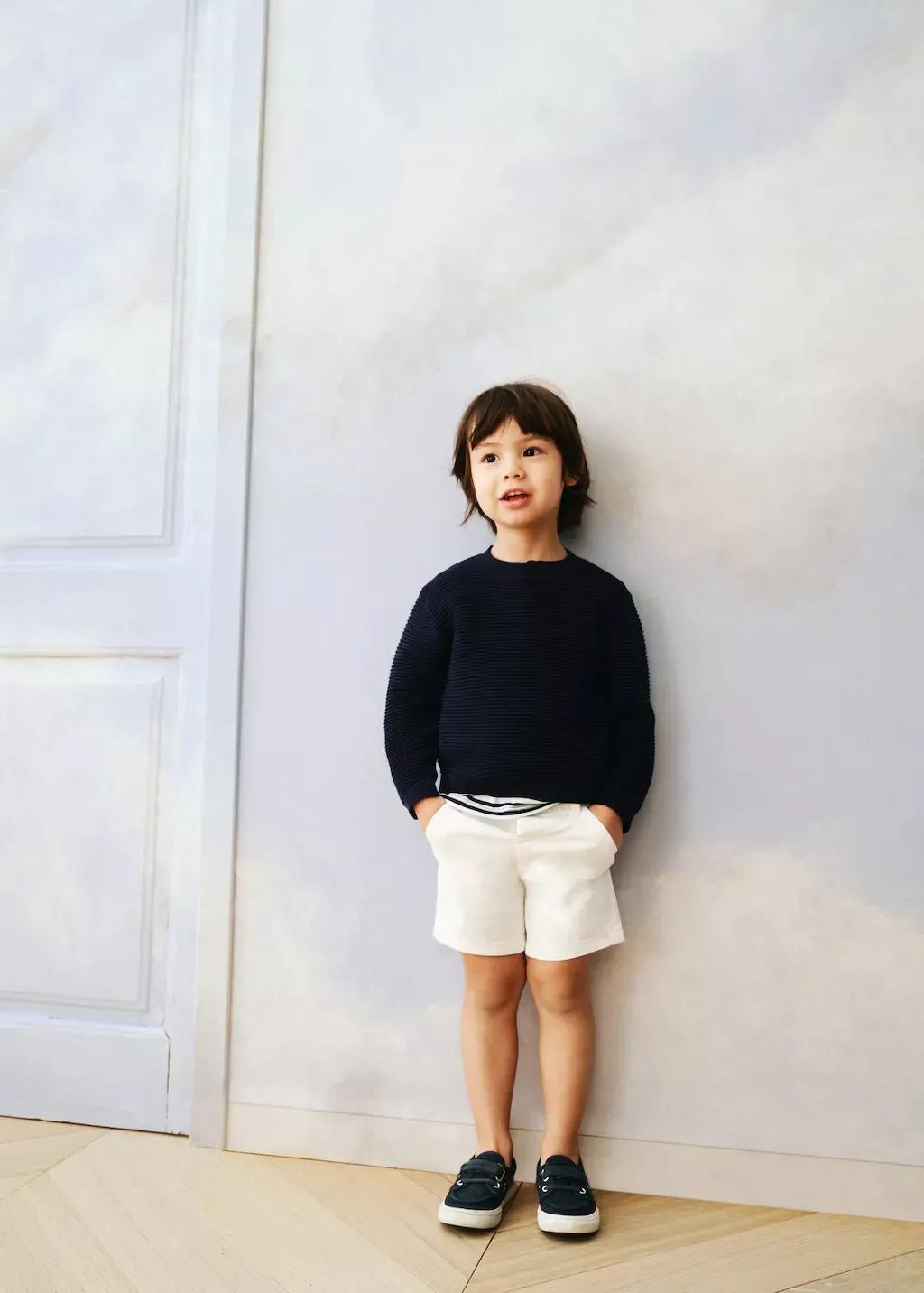 Brown Lt Pastel Linen-Cotton Blend Bermuda Short, Baby Boy, , large image number 3
