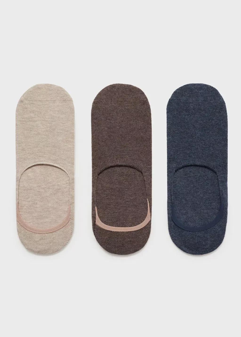 Brown Pack Of 3 Ankle Socks, , medium