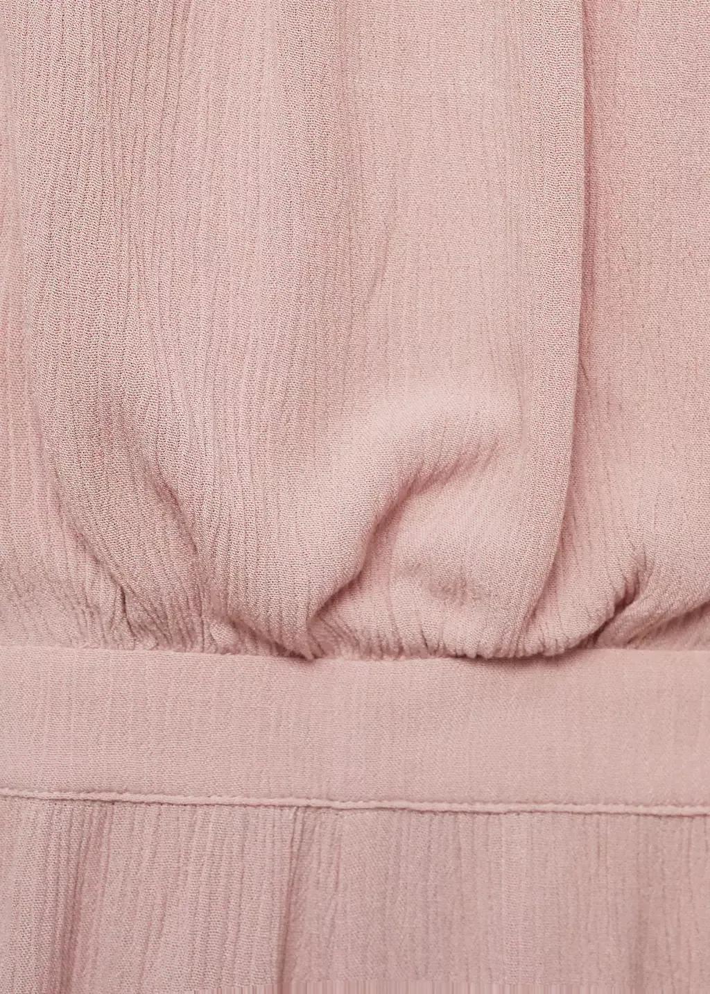 Pink Textured Long Jumpsuit, Kids Girl, , large image number 3