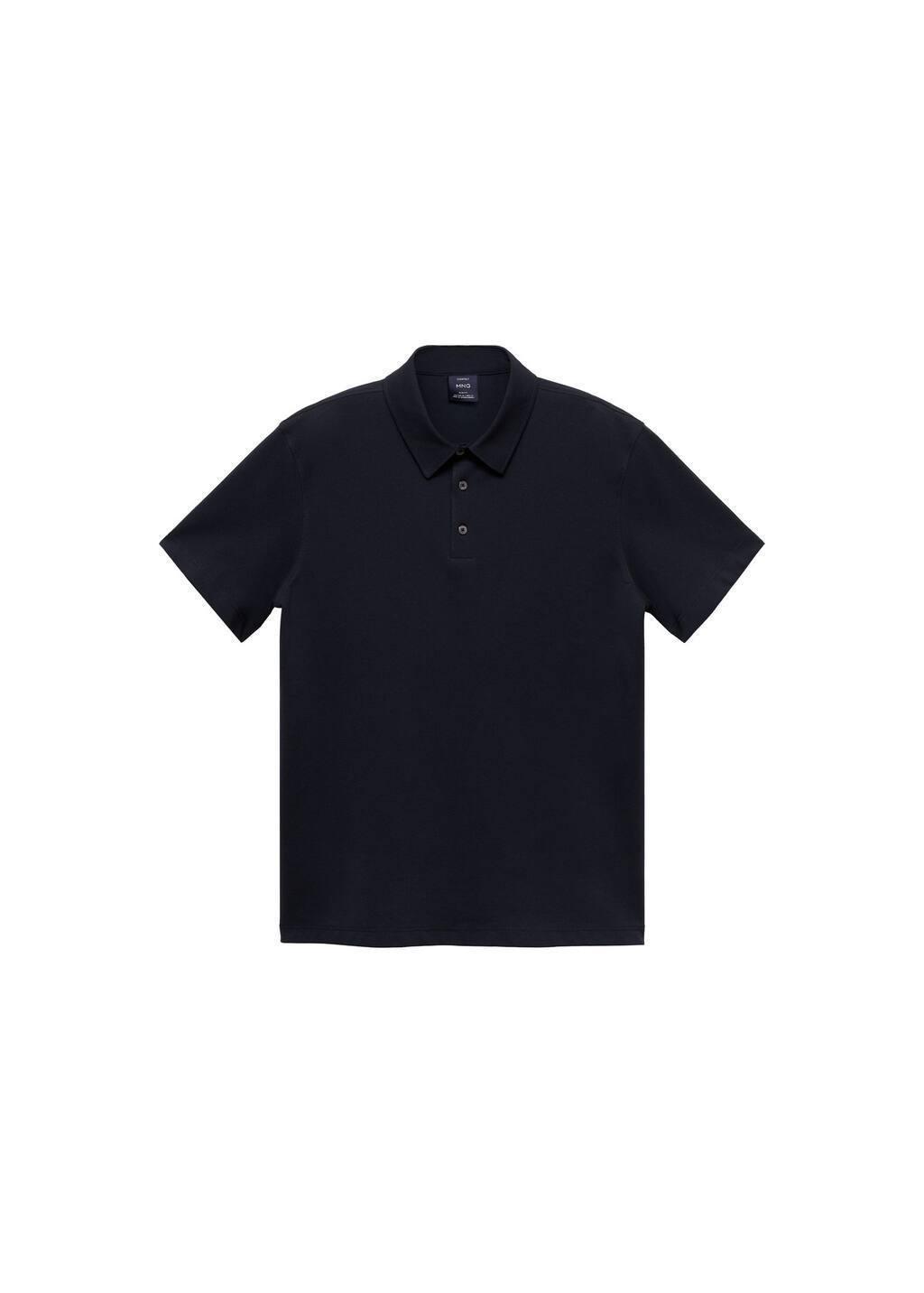 Blue Slim-Fit Cotton-Pique Polo Shirt, , large image number 2