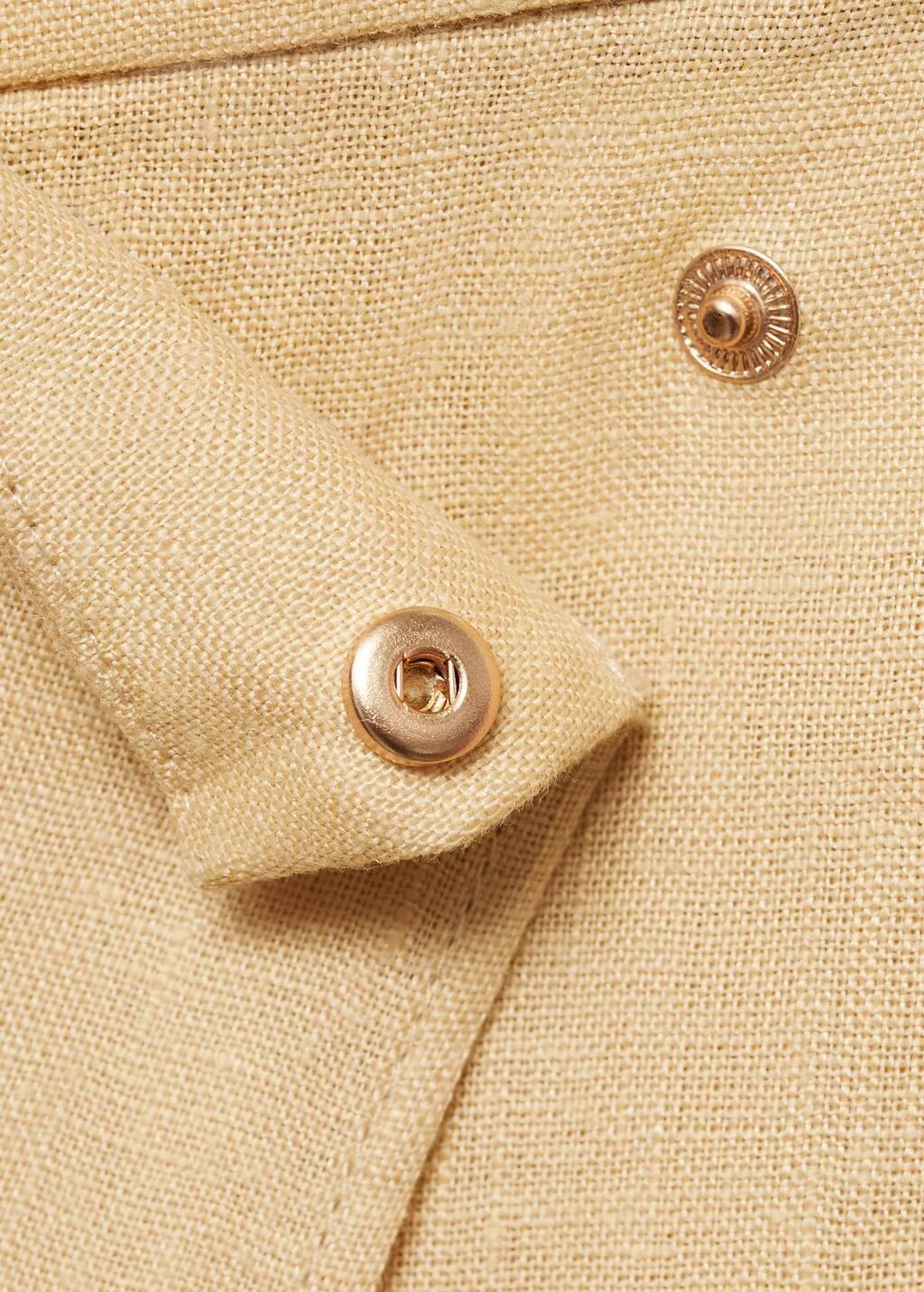 Brown Lt Pastel Linen Crossover Trousers, , large image number 3