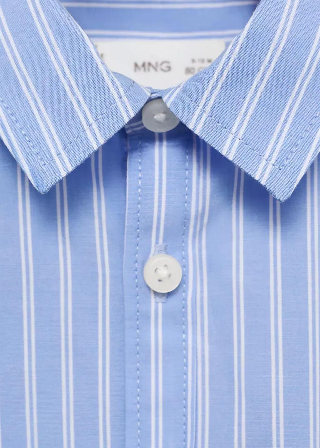 Blue Lt Pastel 100% Cotton Striped Shirt, Baby Boy, , large image number 3