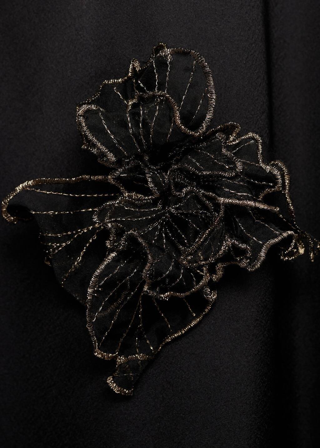 Black Applique Slip Maxi, , large image number 4