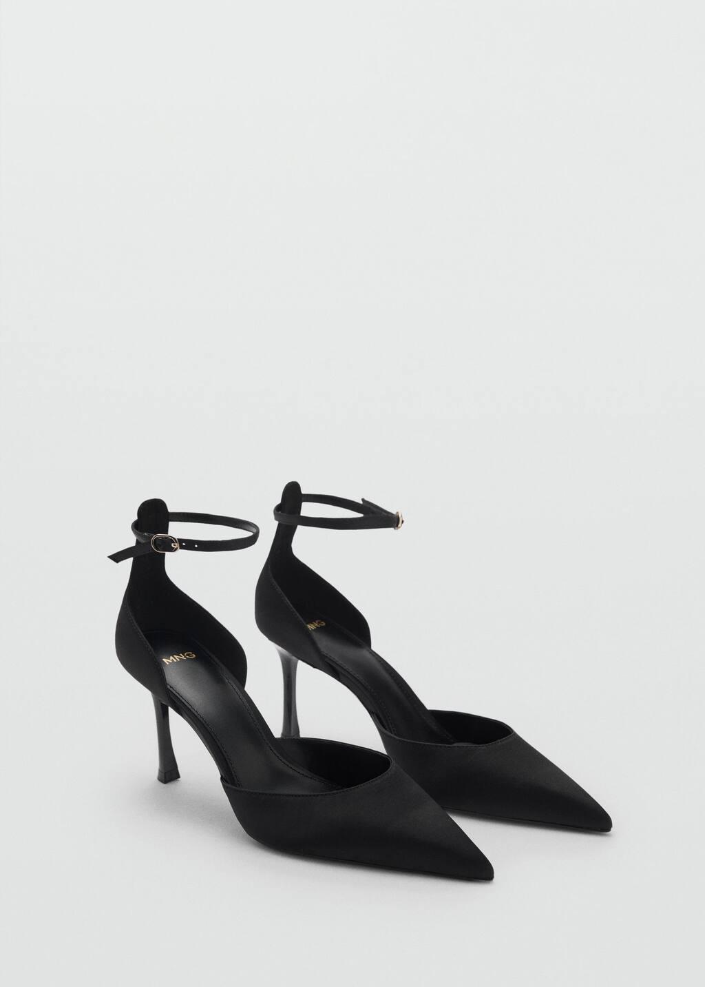 Black Ankle-Cuff Heel Shoes, , large image number 0