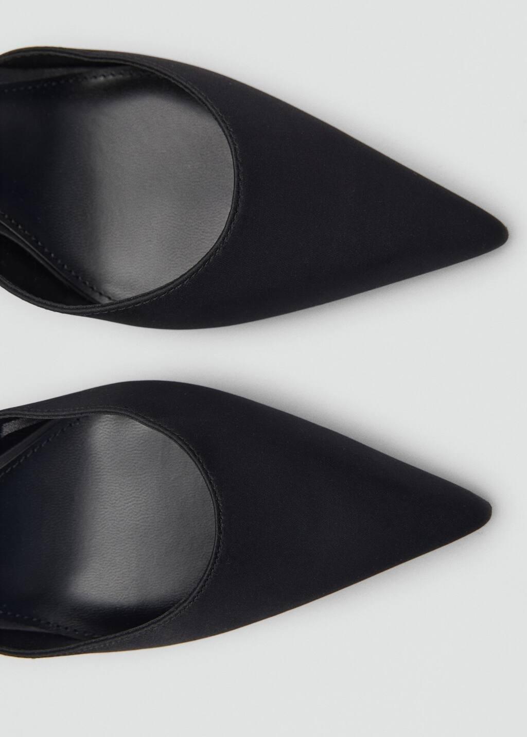 Black Ankle-Cuff Heel Shoes, , large image number 2
