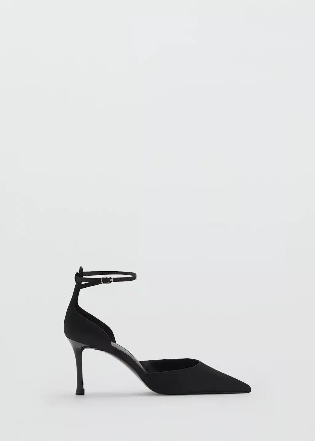 Black Ankle-Cuff Heel Shoes, , large image number 3