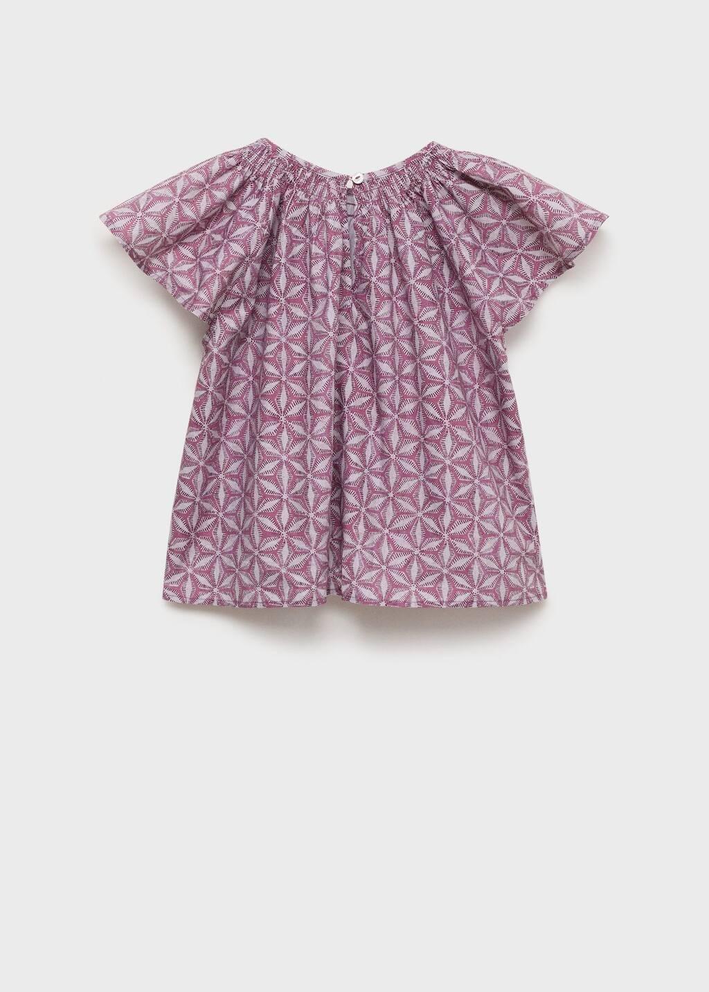 Pink Printed Cotton Blouse, Kids Girl, , large image number 1