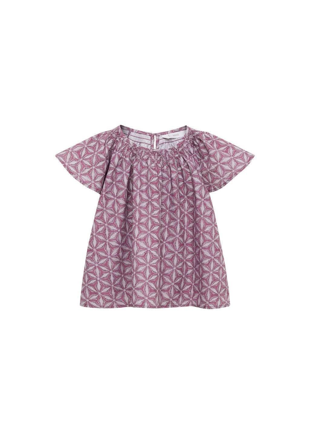 Pink Printed Cotton Blouse, Kids Girl, , large image number 5