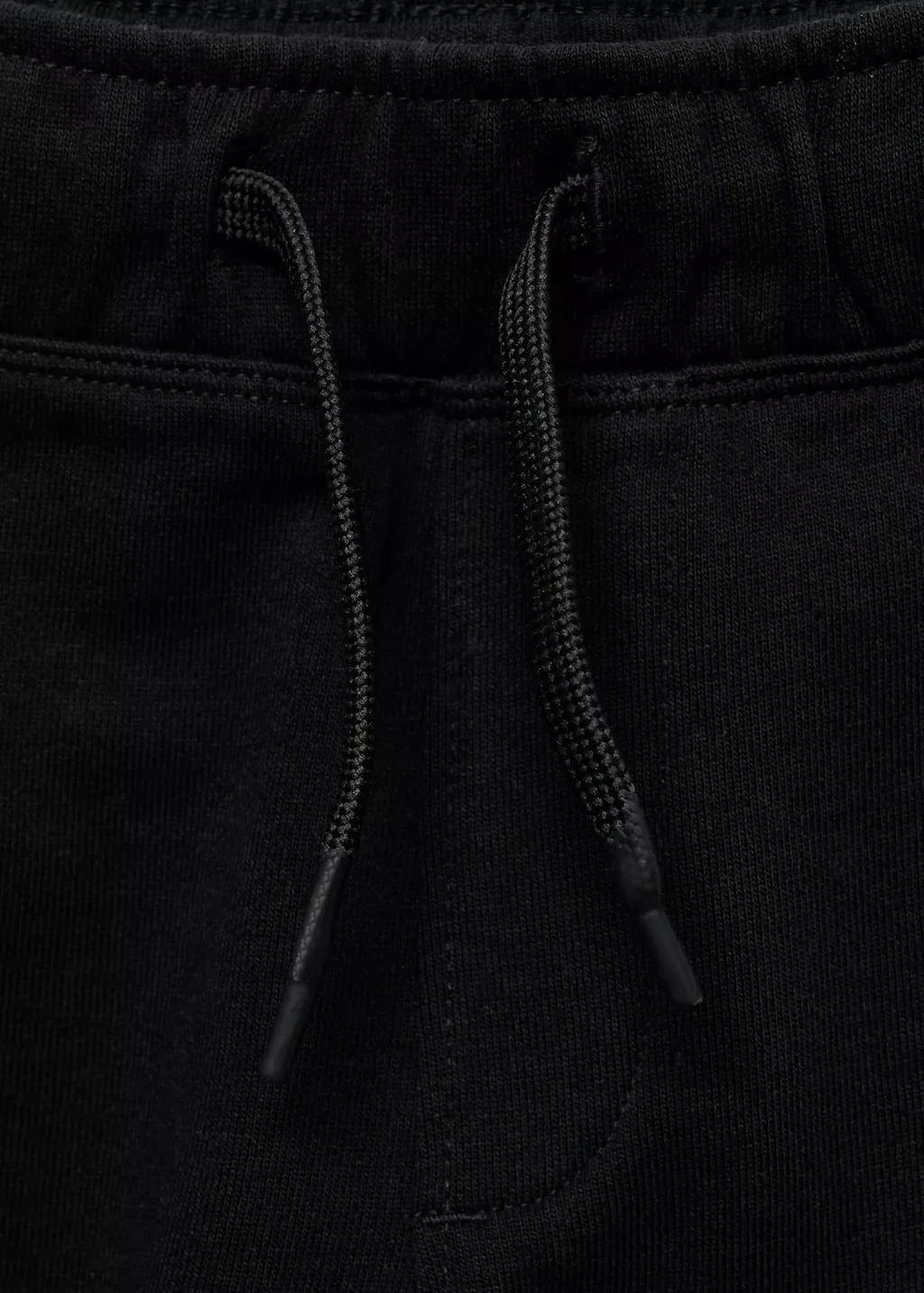 Black Cotton Jogger-Style Trousers, Kids Boy, , large image number 2