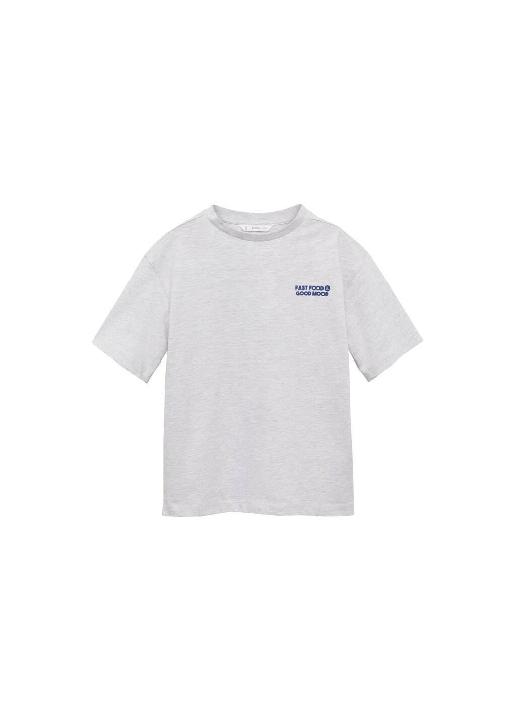 Grey Lt Pastel Printed Cotton-Blend T-Shirt, Kids Boy, , large image number 2