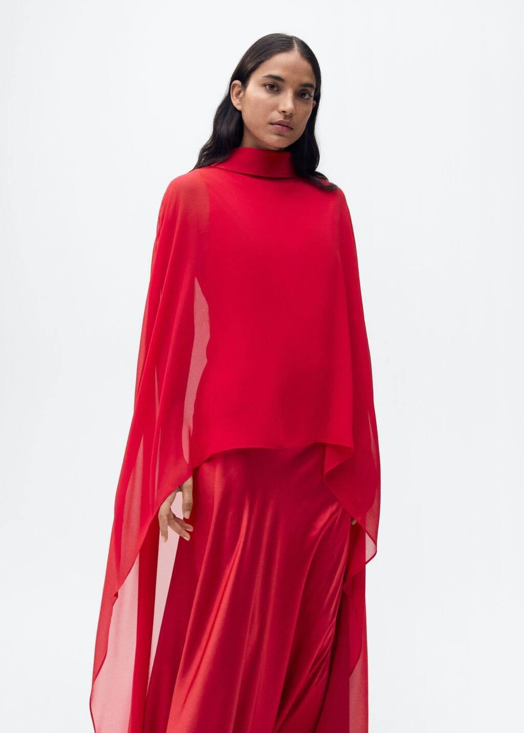 Long Plain Cape Jacket, , medium