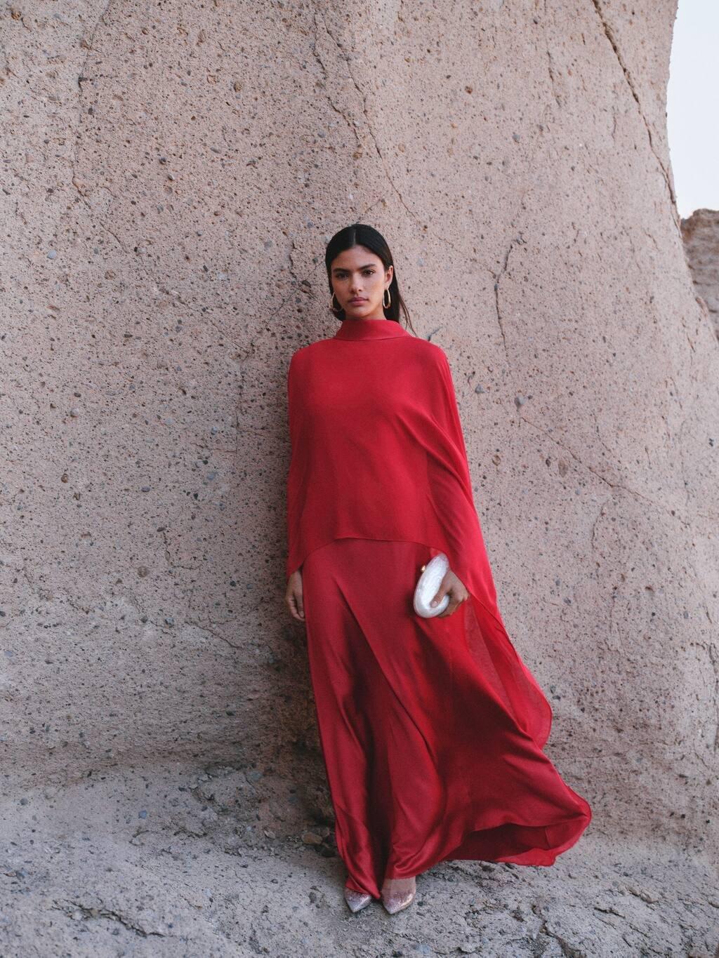 Long Plain Cape Jacket, , large image number 5