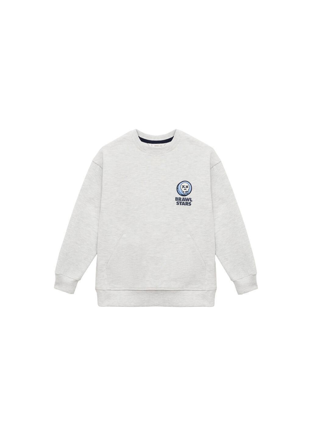 Grey Lt Pastel Brawl Stars Sweatshirt, Kids Boy, , large image number 0
