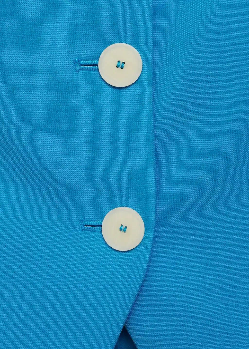 Blue Suit Waistcoat With Open Back, , large image number 4