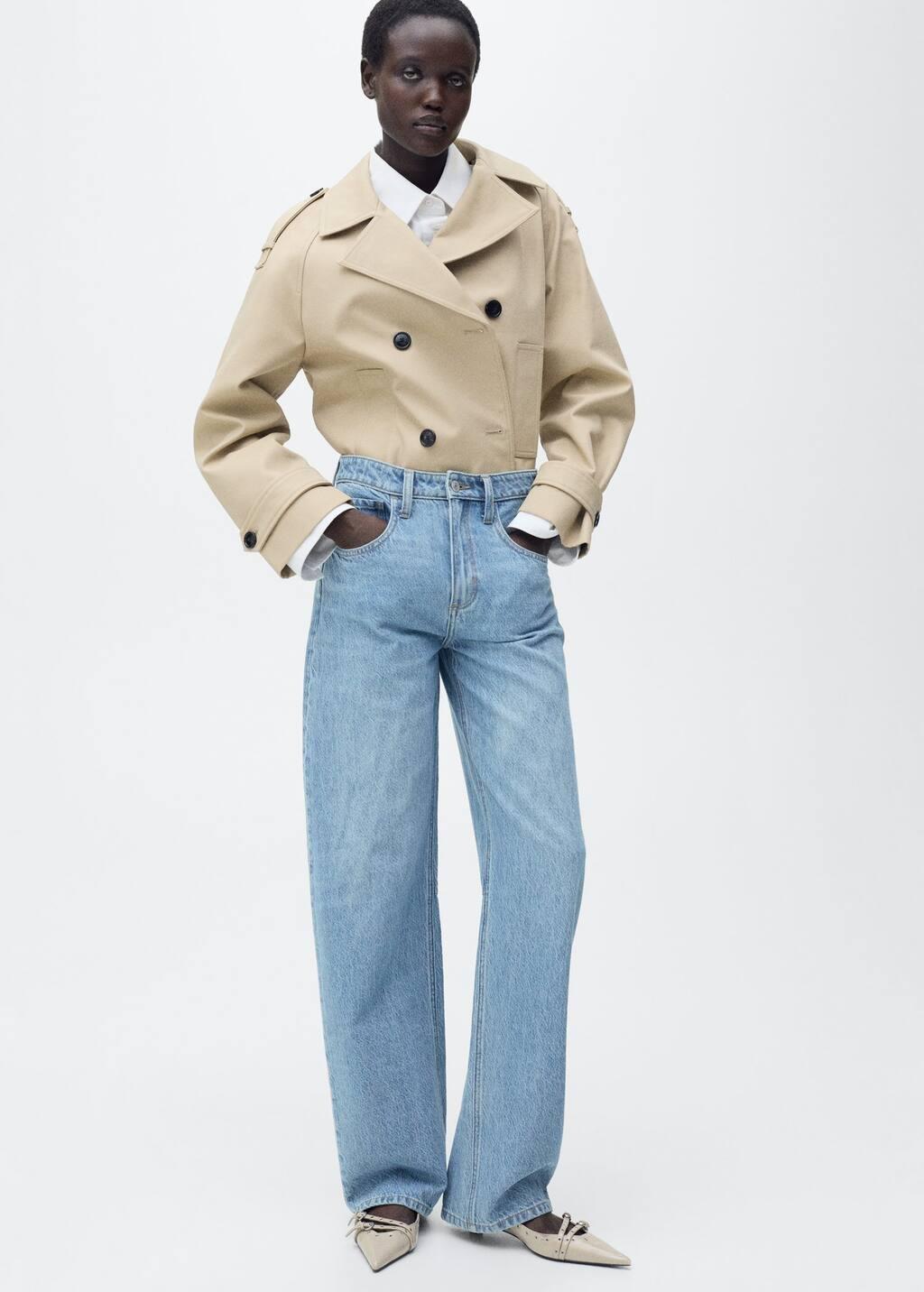 Blue ed Denim Straight Leg Jeans, , large image number 4