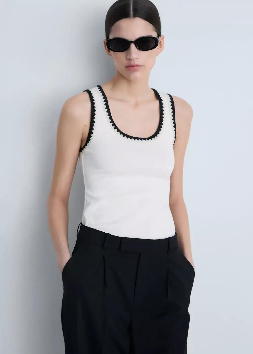 White Plain Tank Top, , large image number 0