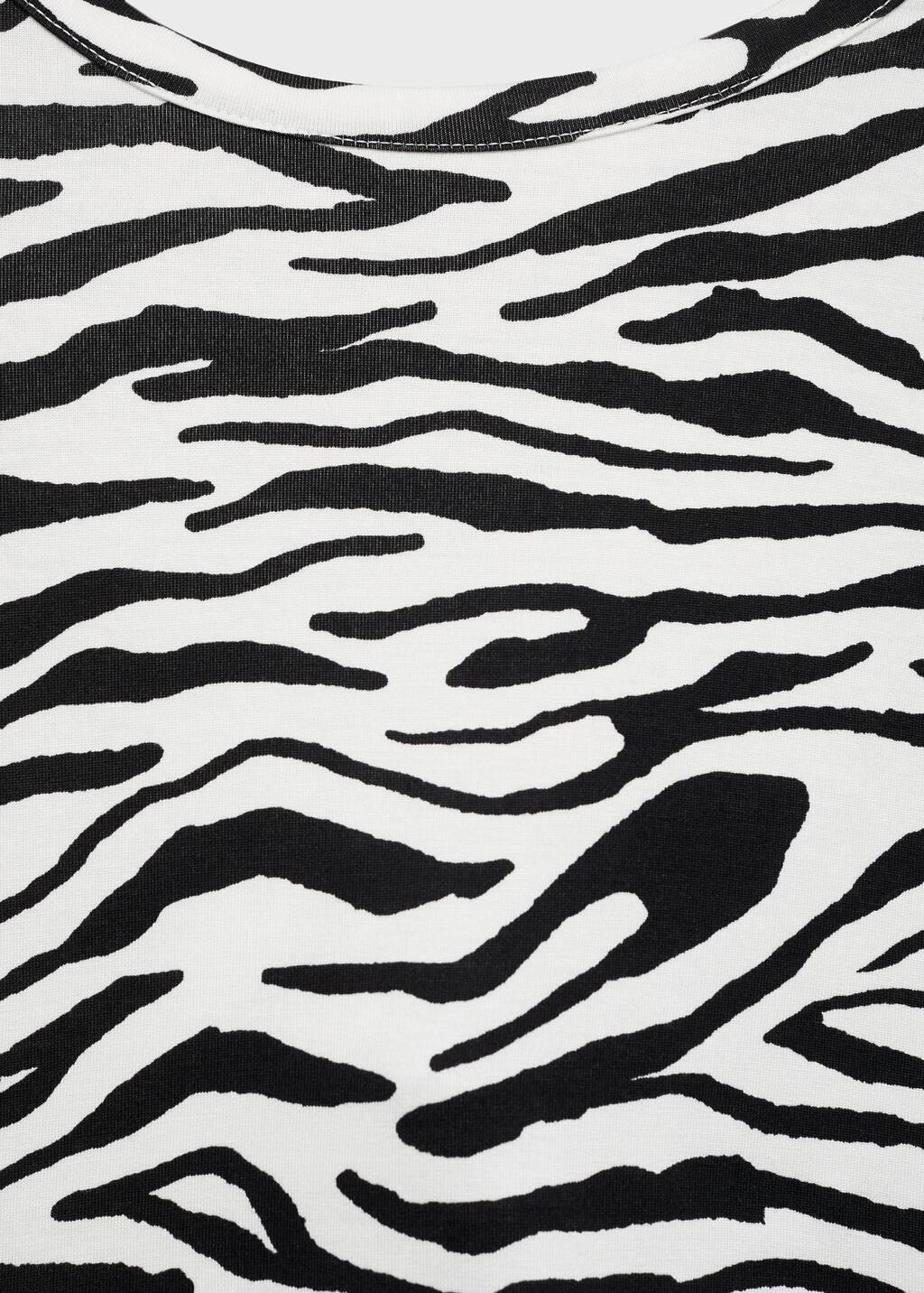 Black Zebra Fitted Midi Dress, , large image number 4