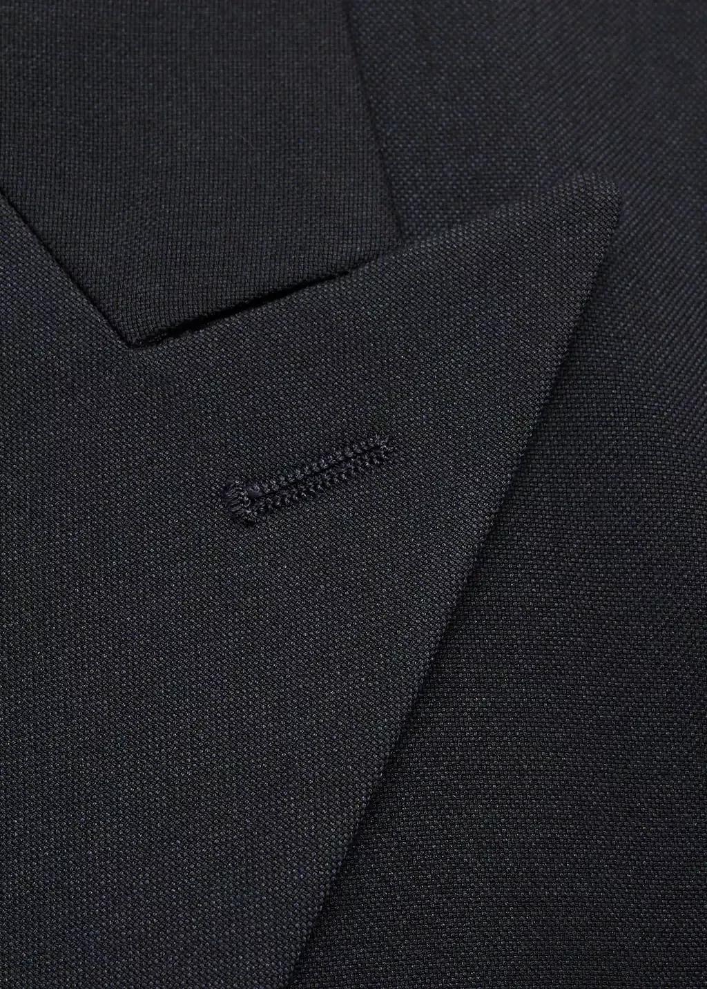 Navy Monaco Double-Breasted Slim-Fit Suit, , large image number 4