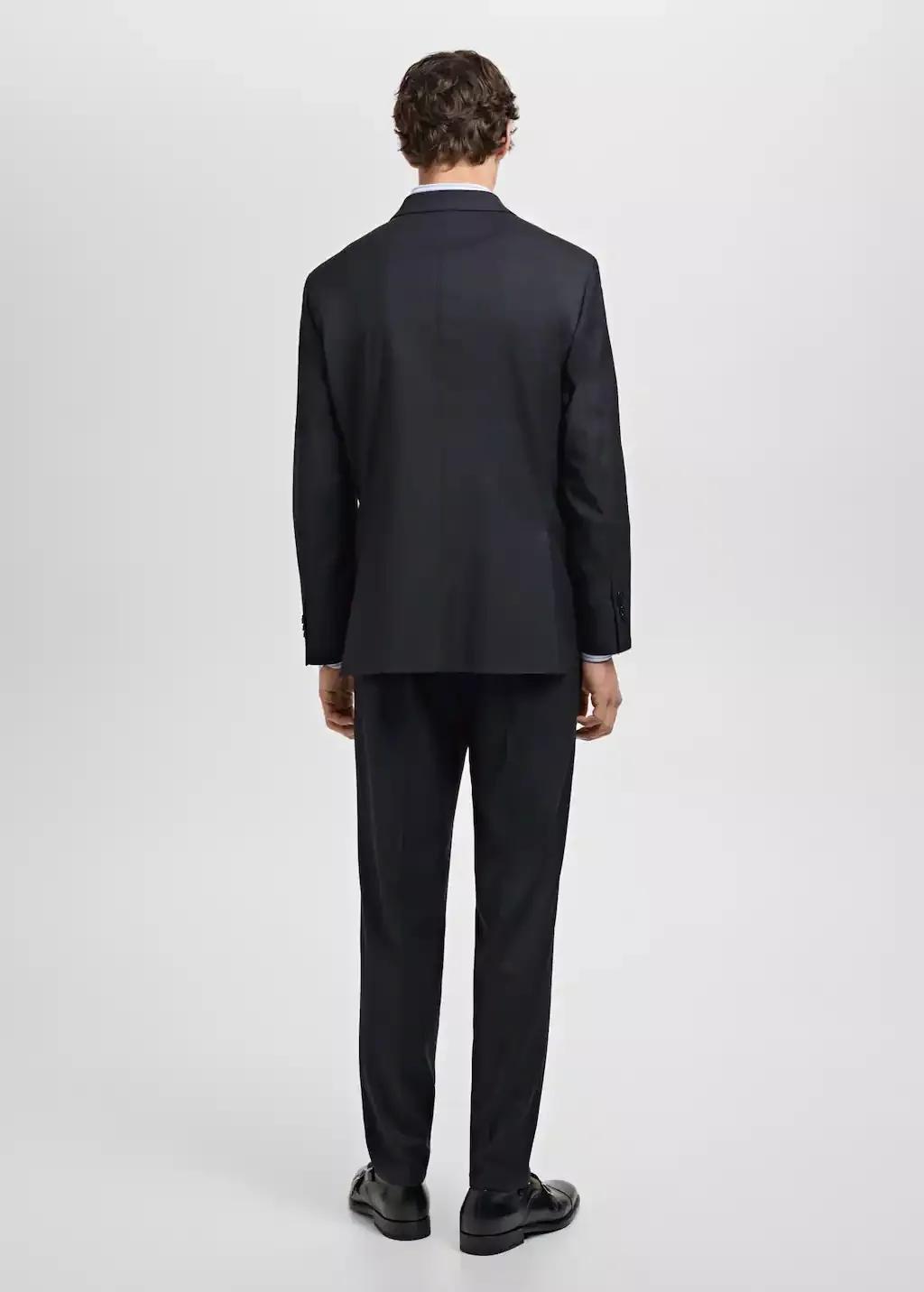 Navy Monaco Double-Breasted Slim-Fit Suit, , large image number 5