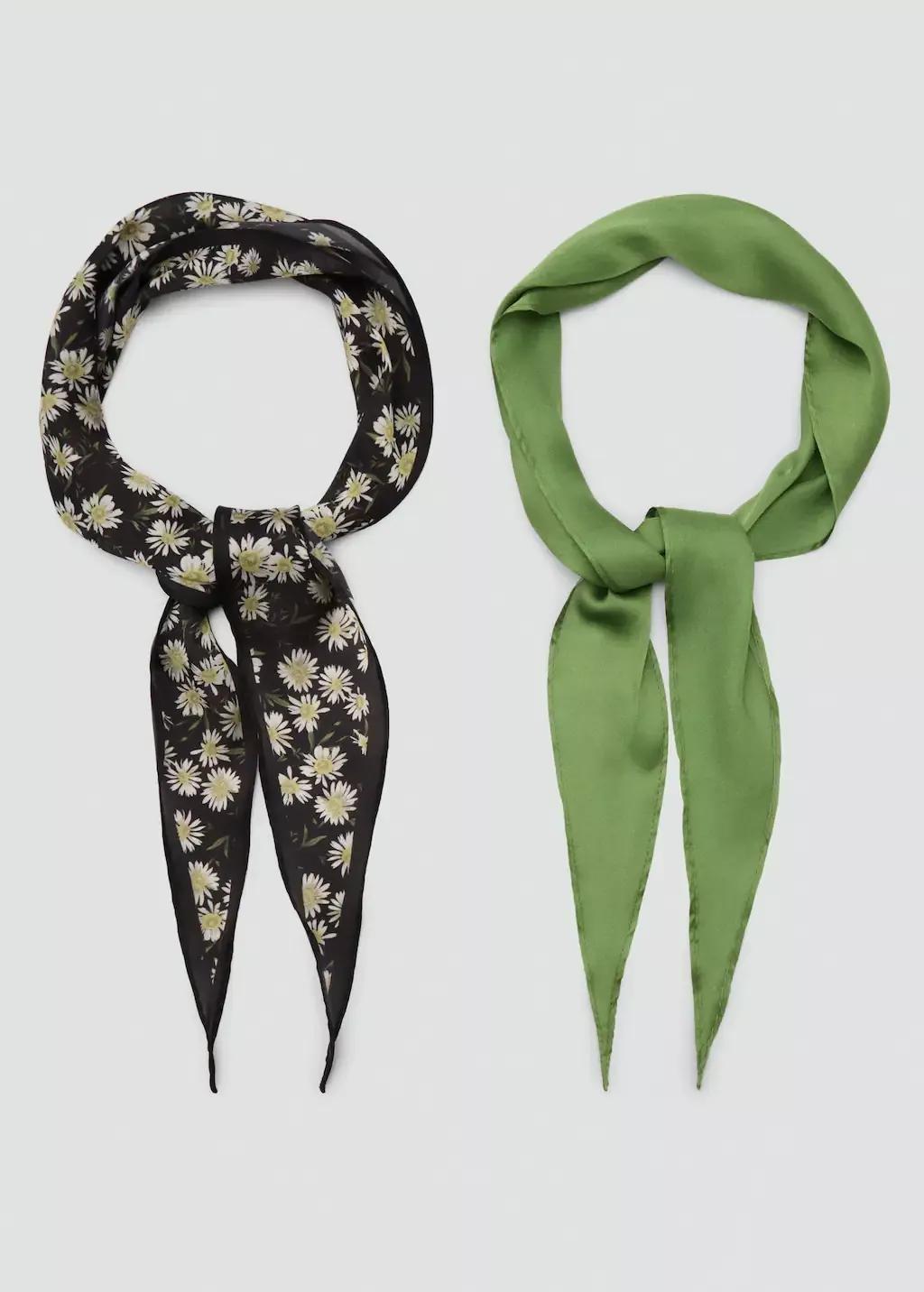 Set of 2 Floral Print Gloves, 0201_43, large image number 1
