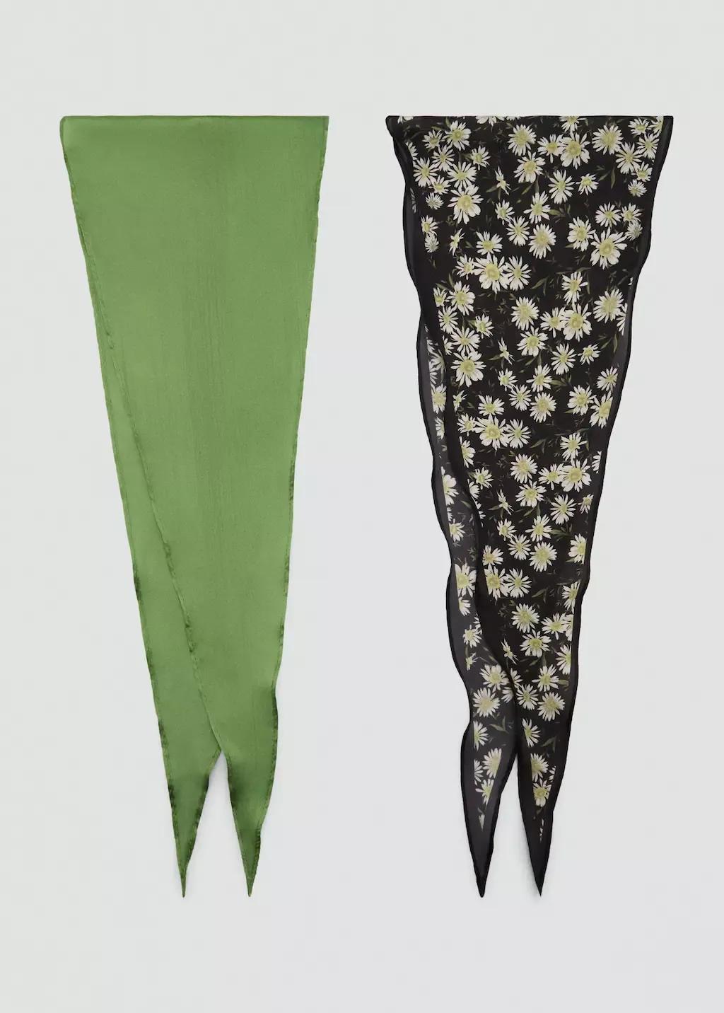 Set of 2 Floral Print Gloves, 0201_43, large image number 2