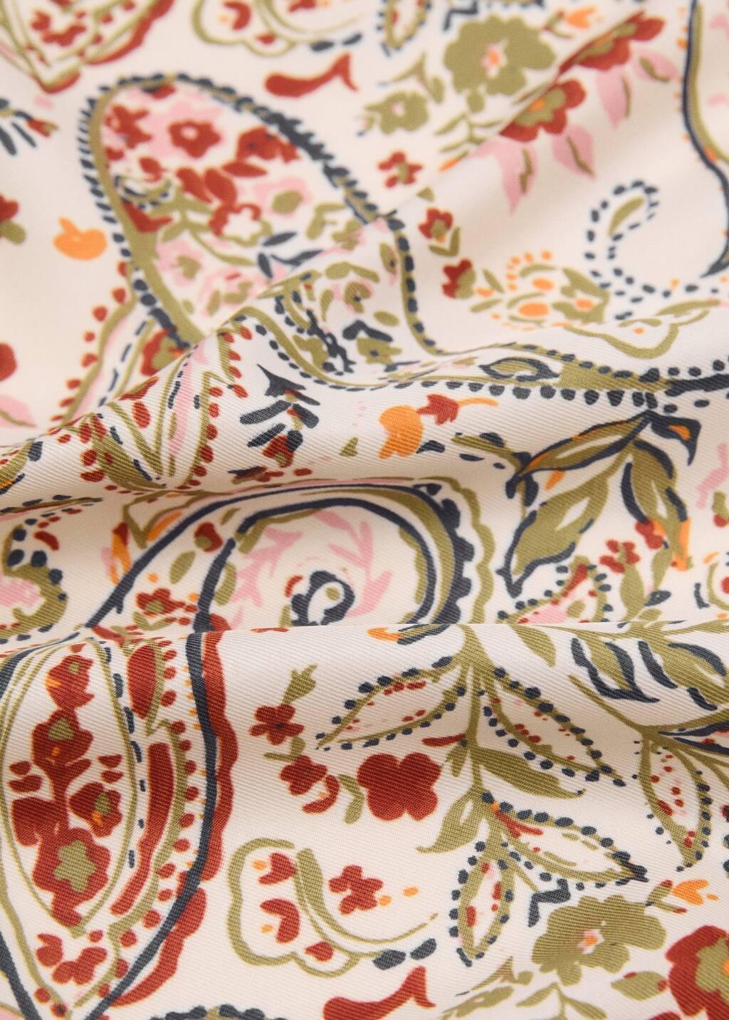 Orange Paisley Satin Scarf, 0201_28, large image number 1