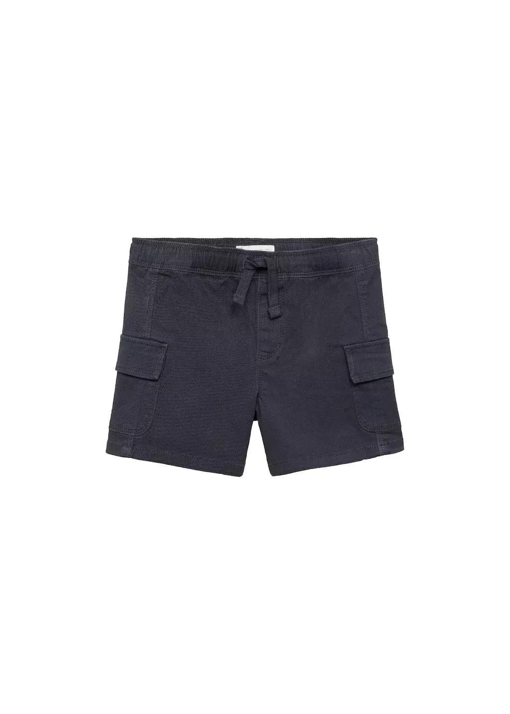 Grey Drawstring Cargo Bermuda Shorts, Baby Boy, , large image number 0