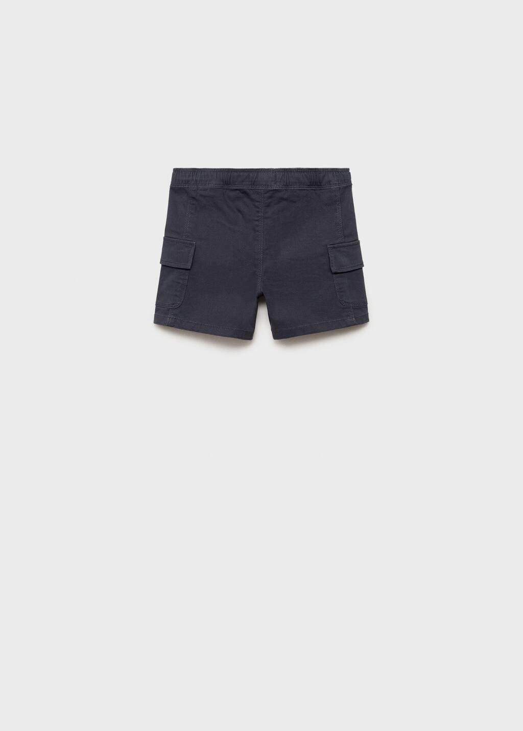 Grey Drawstring Cargo Bermuda Shorts, Baby Boy, , large image number 1