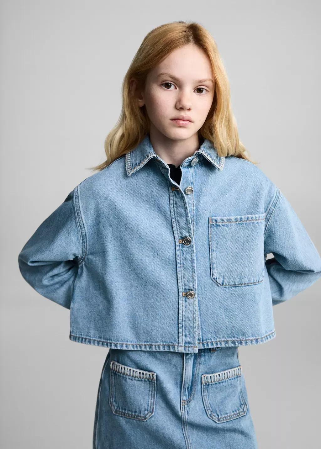 Bluer Crop Denim Jacket, , large image number 2