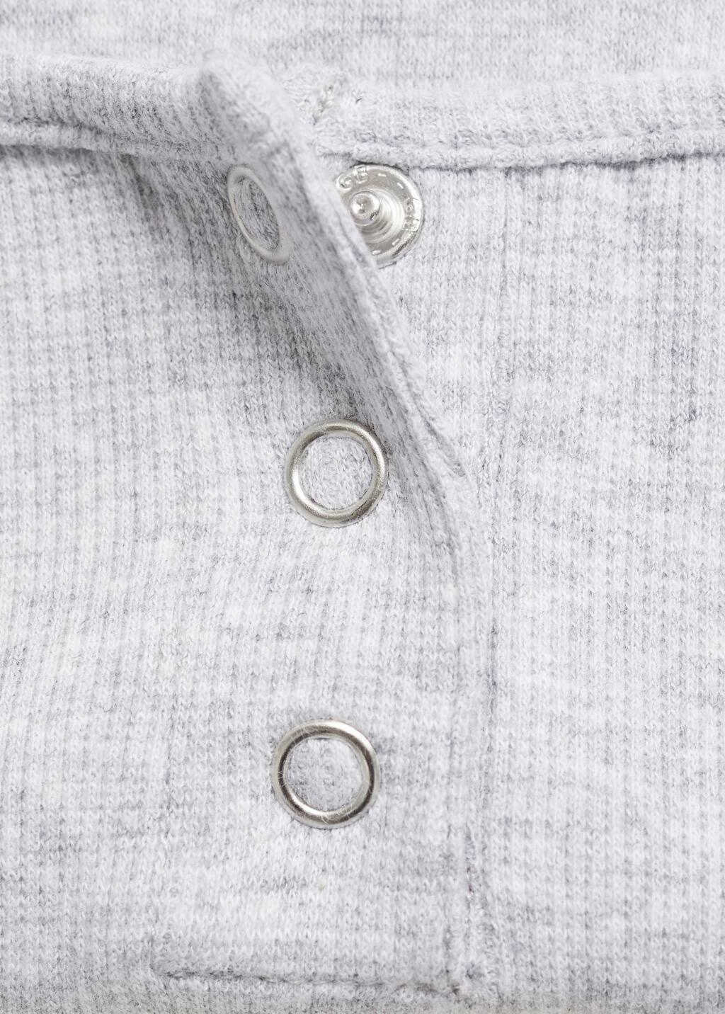 Grey Combined Cotton Pyjamas, Kids Girl, , large image number 2