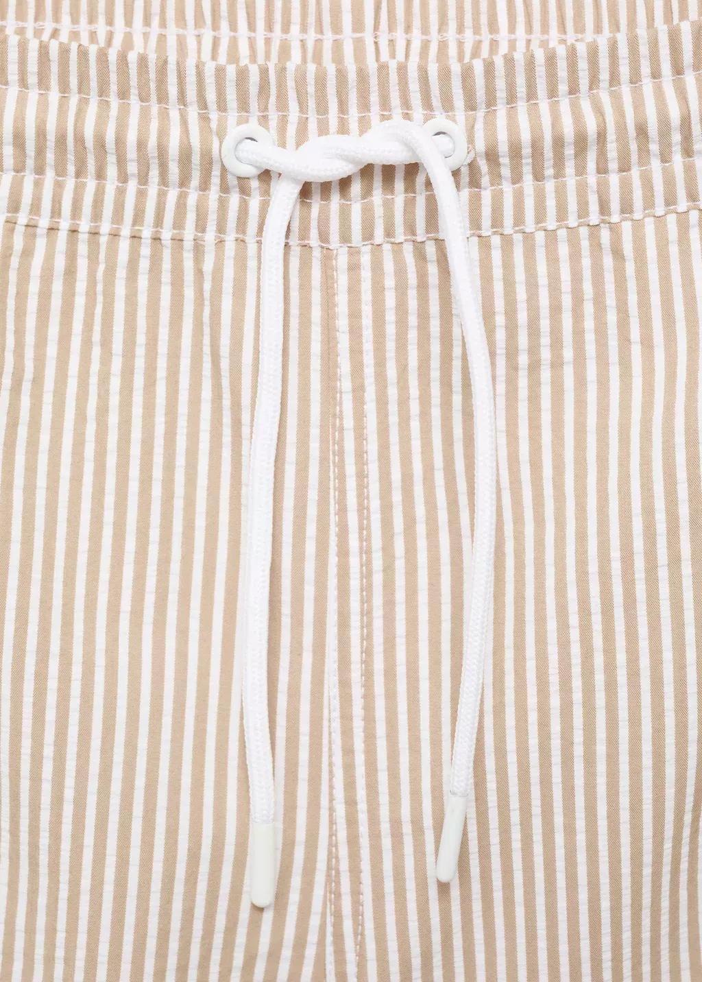 Brown Lt Pastel Seersucker Swimming Trunks, , large image number 4