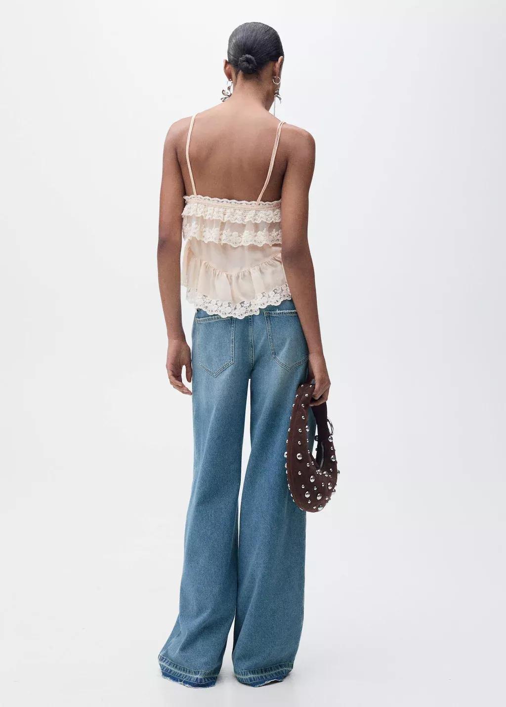 Blue ed Denim Wide-Leg Jeans, , large image number 6