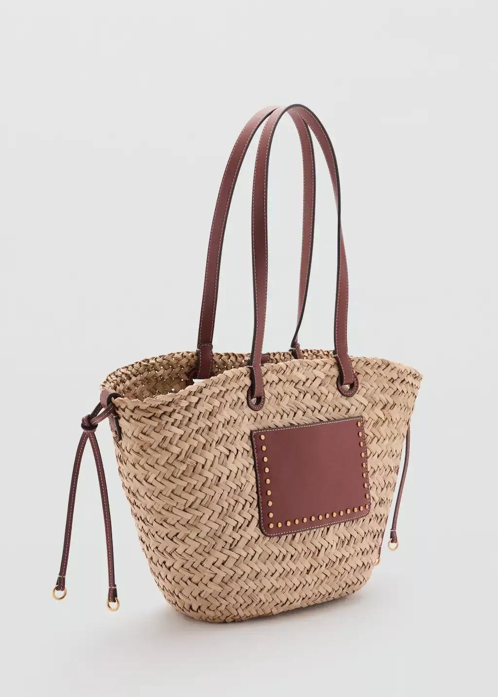 Brown Large Double Handle Natural Fiber Basket, Medium Brown, large image number 0