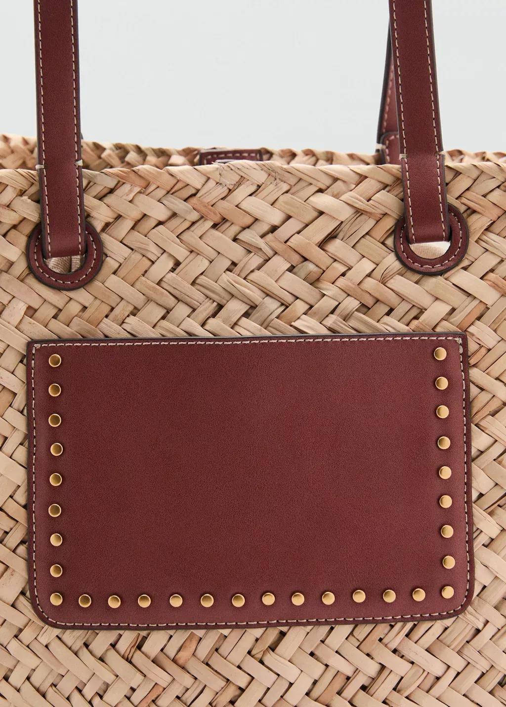 Brown Large Double Handle Natural Fiber Basket, Medium Brown, large image number 2