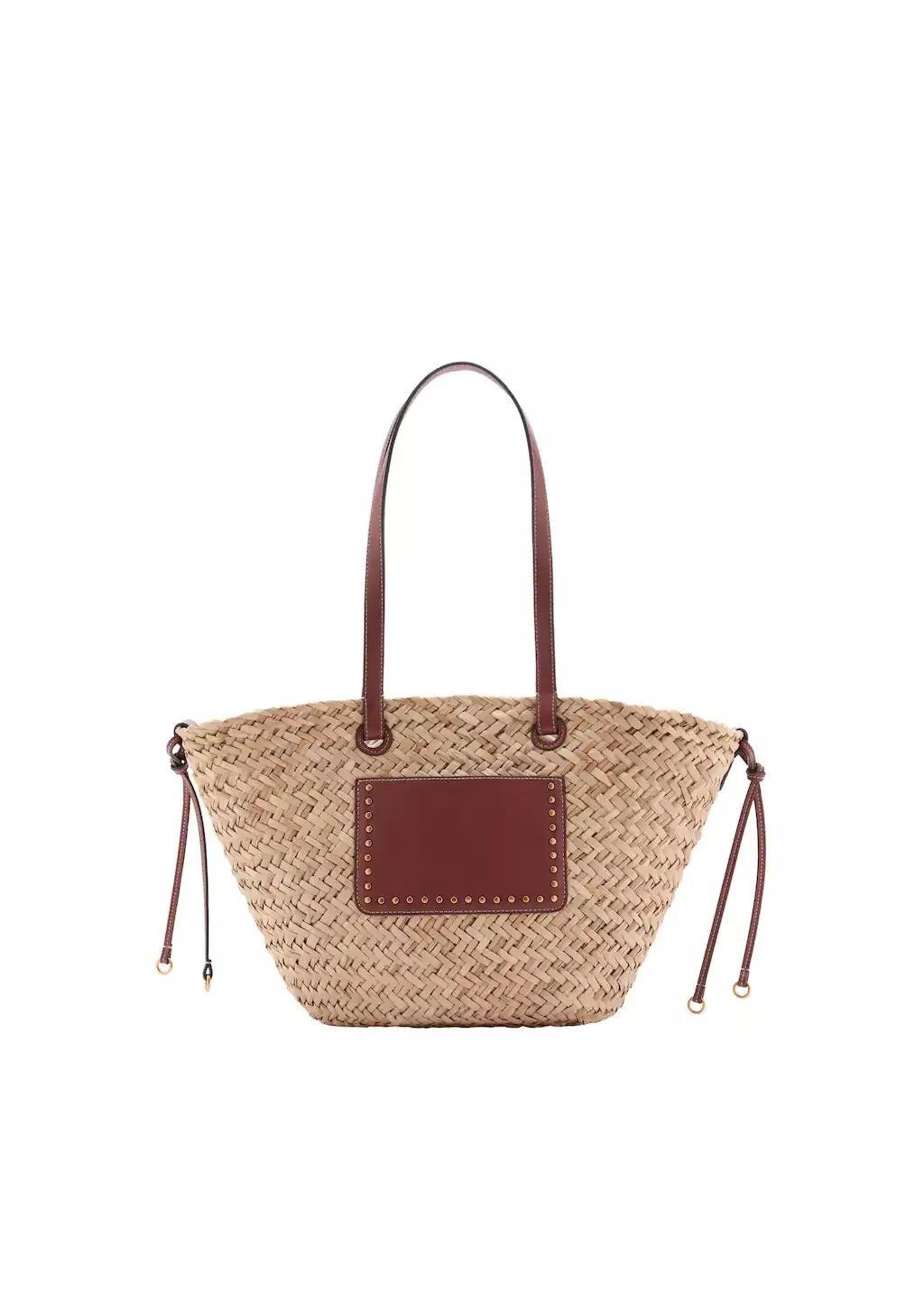 Brown Large Double Handle Natural Fiber Basket, Medium Brown, large image number 3