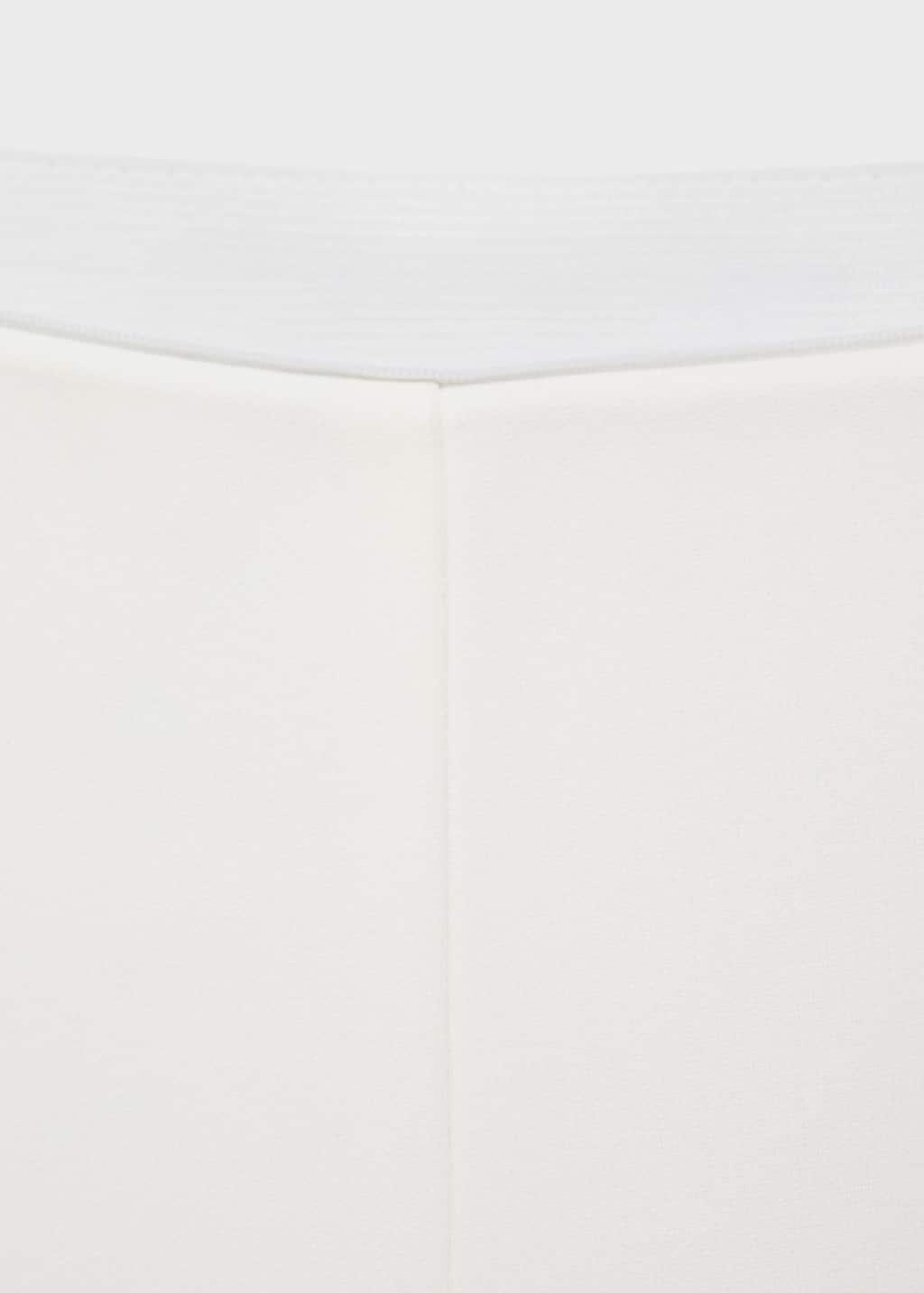 White Straight Low-Rise Suit Trousers, , large image number 2