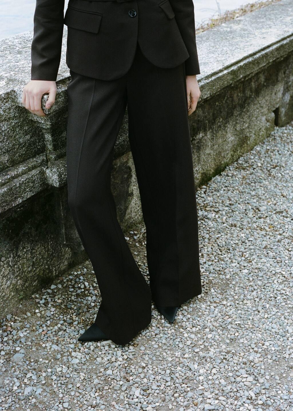Brown Straight Suit Trousers, , large image number 8