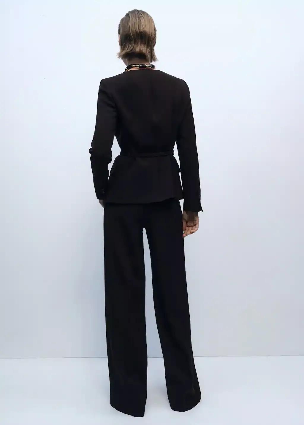 Brown Straight Suit Trousers, , large image number 9